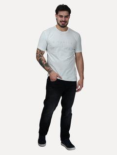 Camiseta King & Joe Masculina Premium Cotton Flex Estampada Off White