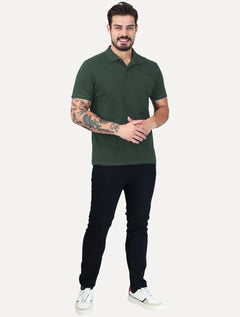 Polo John John Masculina Light Transfer Verde Escuro