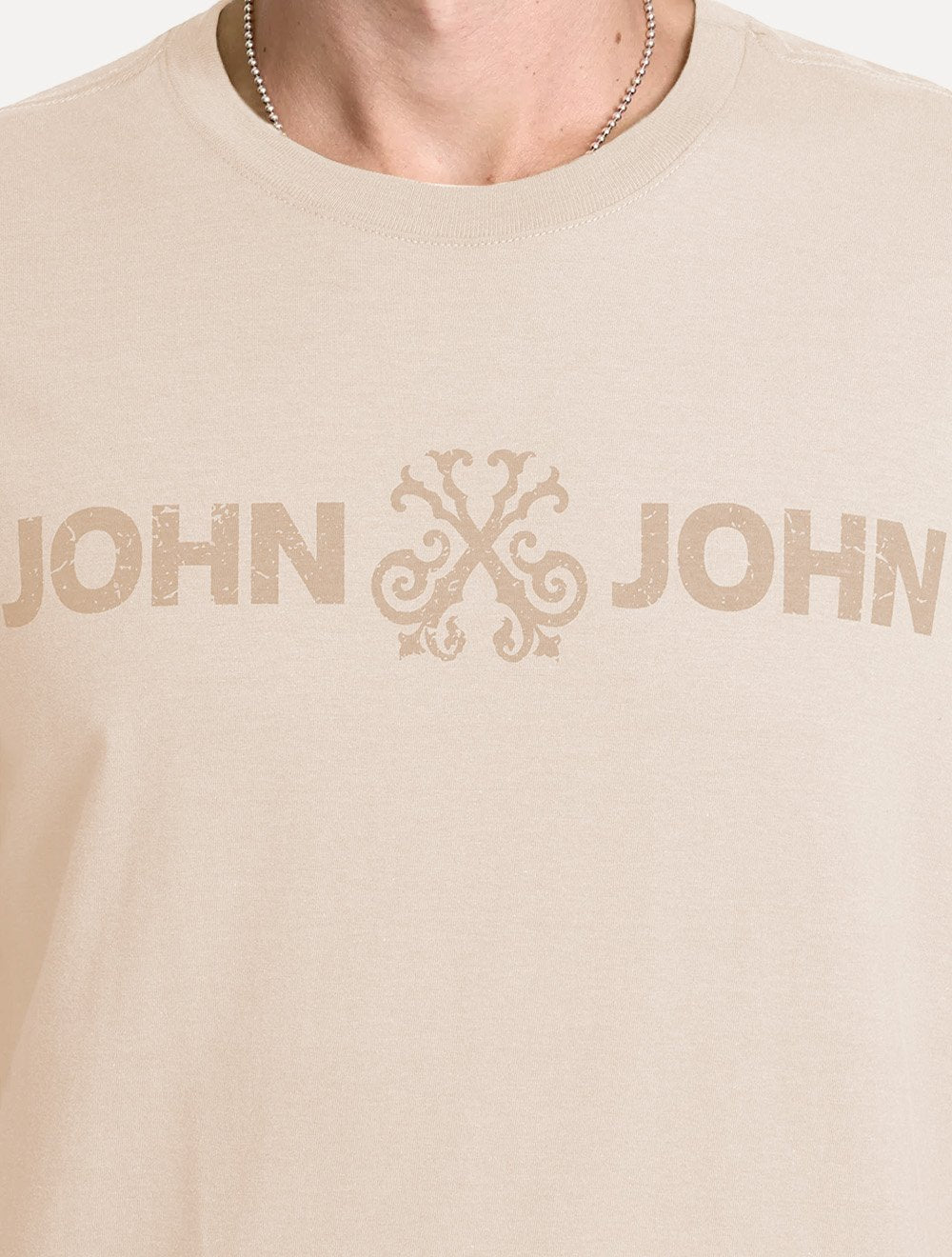 Camiseta John John Masculina JJ Basic Logo Rusty Areia