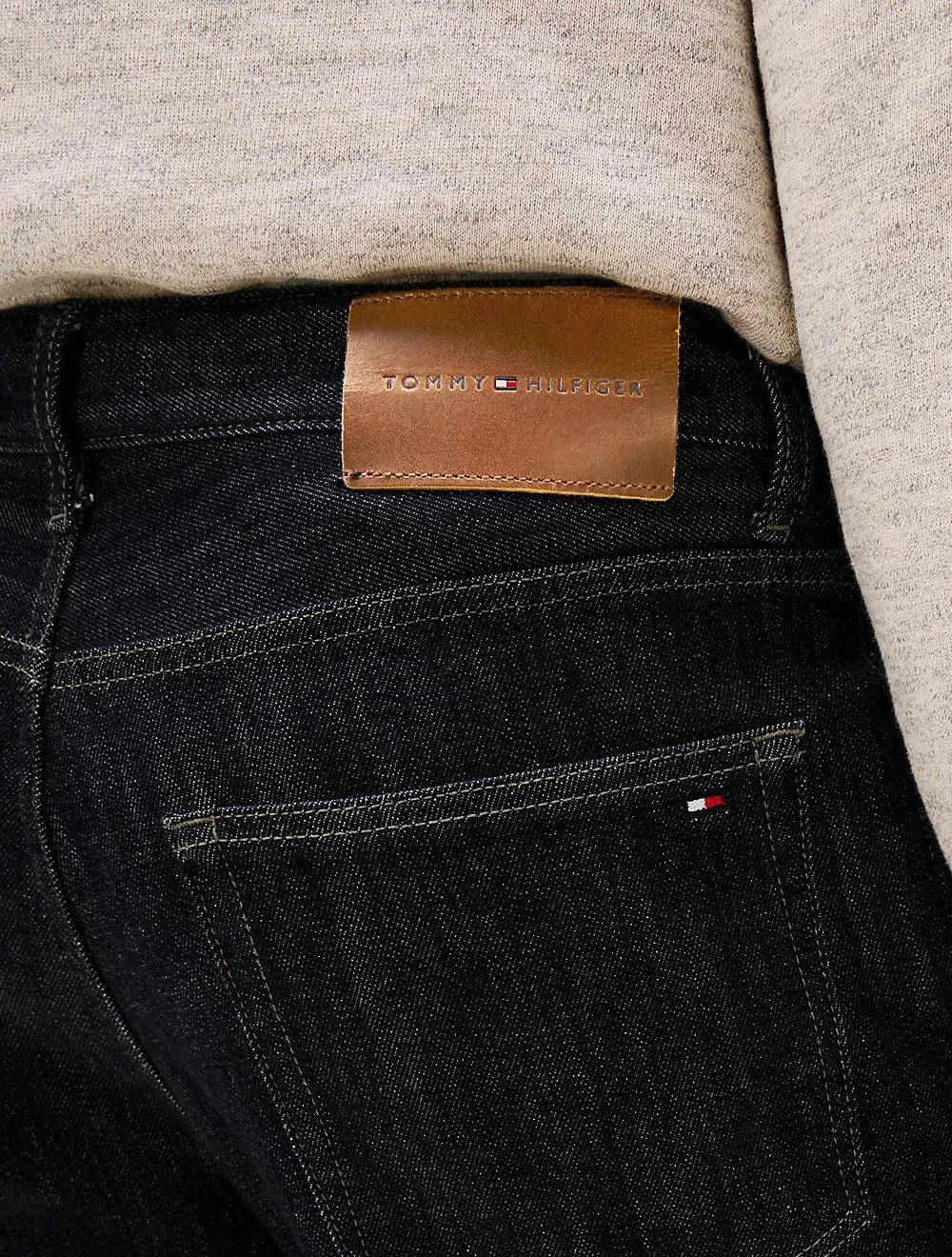 Calça Tommy Hilfiger Masculina Regular Na Nos Mercer Rinse Azul Marinho