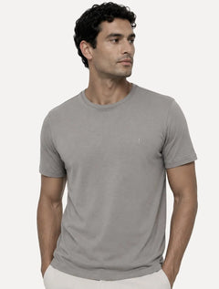 Camiseta Dudalina Masculina Cotton Flex Cinza Médio