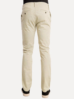 Calça Sergio K Masculina Chino Sarja Elastano Cáqui Claro