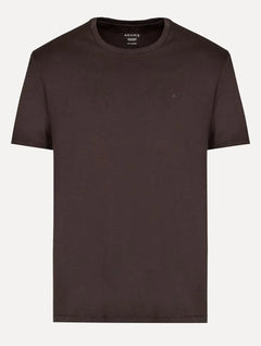 Camiseta Aramis Masculina Basic Lisa Mono Icon Marrom Escuro