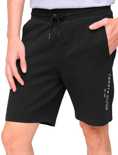 Bermuda Tommy Hilfiger Masculina Moletom Vertical Logo Preta