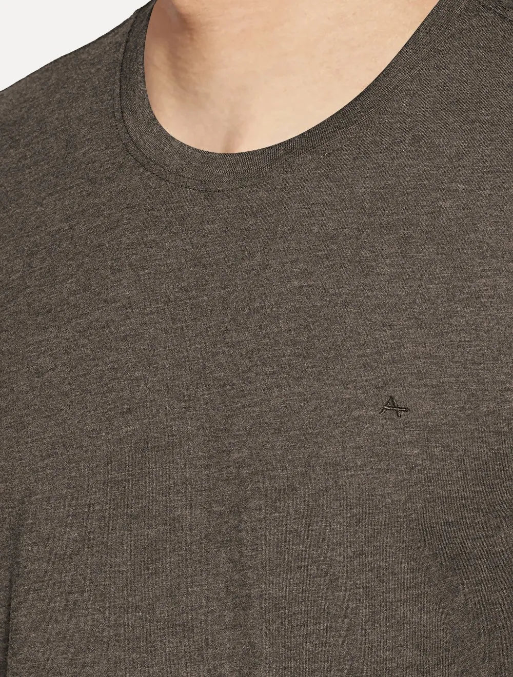 Camiseta Aramis Masculina Basic Lisa Mono Icon Marrom Mescla