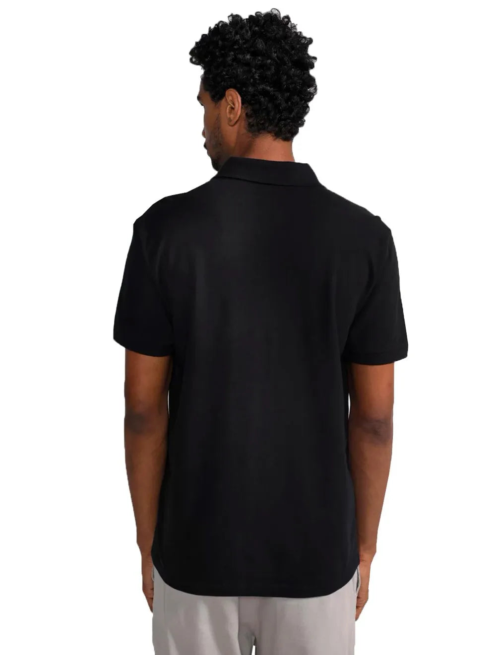 Polo Forum Masculina Malha Muscle Logo Preta