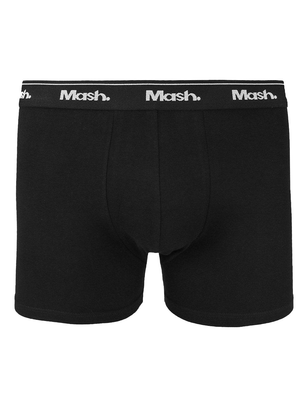 Cueca Mash Boxer Cotton Basic Branca/Preta Pack 2UN