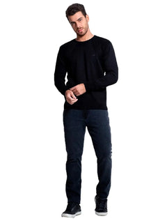 Suéter Guess Masculino Tricot Pullover Shoulder Preto