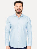 Camisa Aramis Masculina Slim Tricoline Liso Stretch Azul Claro