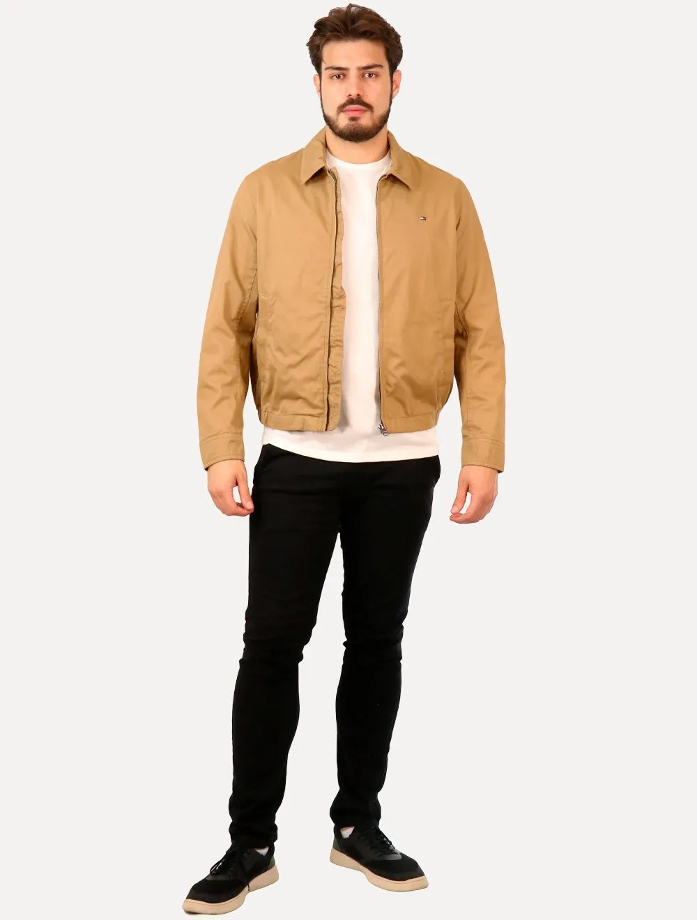 Jaqueta Tommy Hilfiger Masculina Regular Cotton Ivy Cáqui