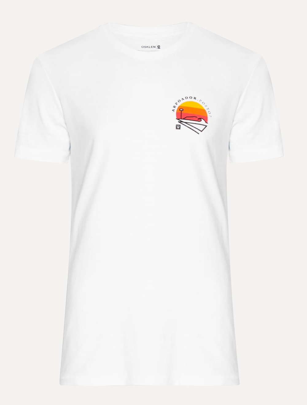 Camiseta Osklen Masculina Slim Rough Posto 7 Branca