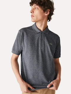 Polo Lacoste Masculina Classic Fit Mescla Chumbo