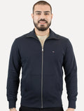 Moletom Tommy Hilfiger Masculino Essential Terry Zip-Thru Azul Marinho
