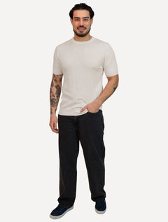 Camiseta Dixen Masculina Tricot Manga Curta Gola Careca Branco