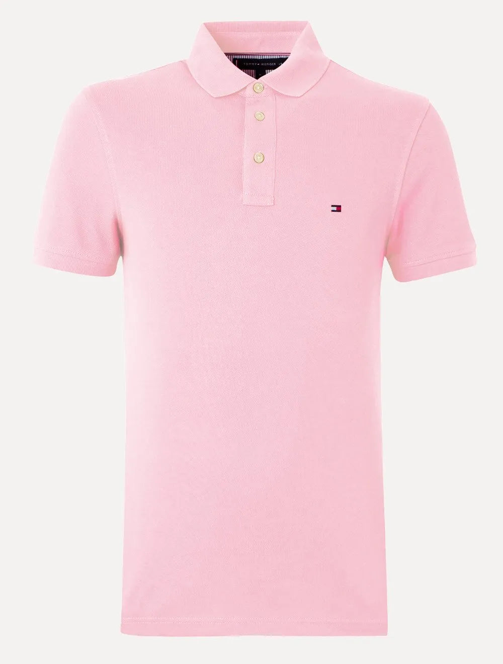 Polo Tommy Hilfiger Masculina Slim Piquet 1985 Rosa