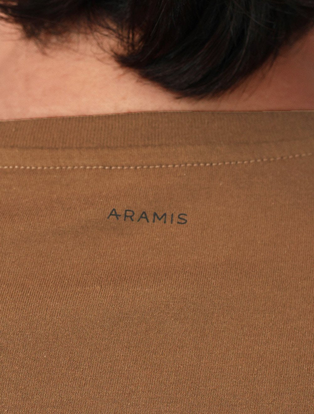 Camiseta Aramis Masculina Basic Lisa Mono Icon Marrom Médio