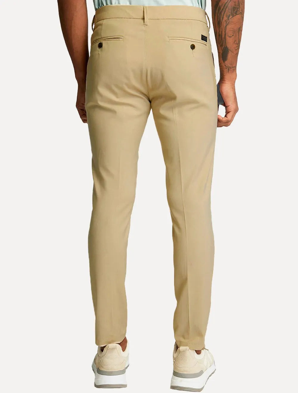 Calça King & Joe Masculina Alfaiataria Elastano Easytech Paper Cáqui