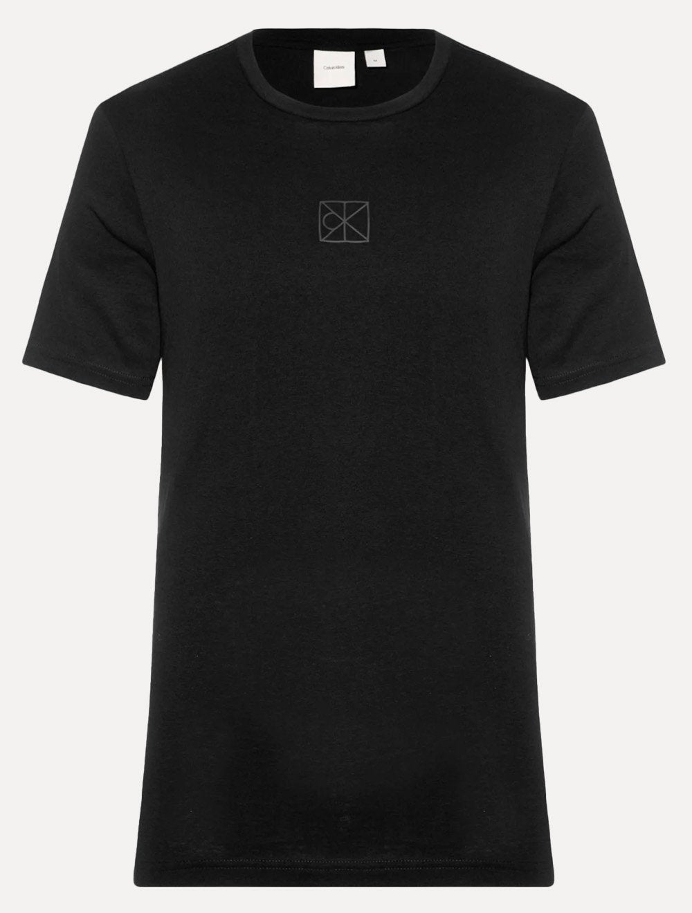 Camiseta Calvin Klein Masculina Center CK Rubber Patch Preta