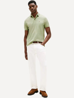 Polo Tommy Hilfiger Masculina Regular Piquet 1985 Verde Médio
