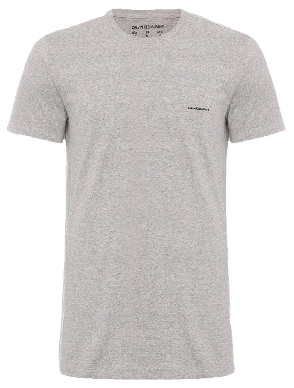 Camiseta Calvin Klein Jeans Masculina Black New Logo Cinza Mescla