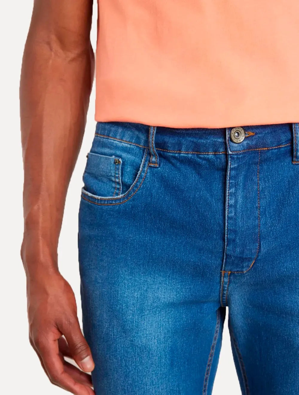 Calça Aramis Jeans Masculina Slim 5 Pockets Azul Jeans