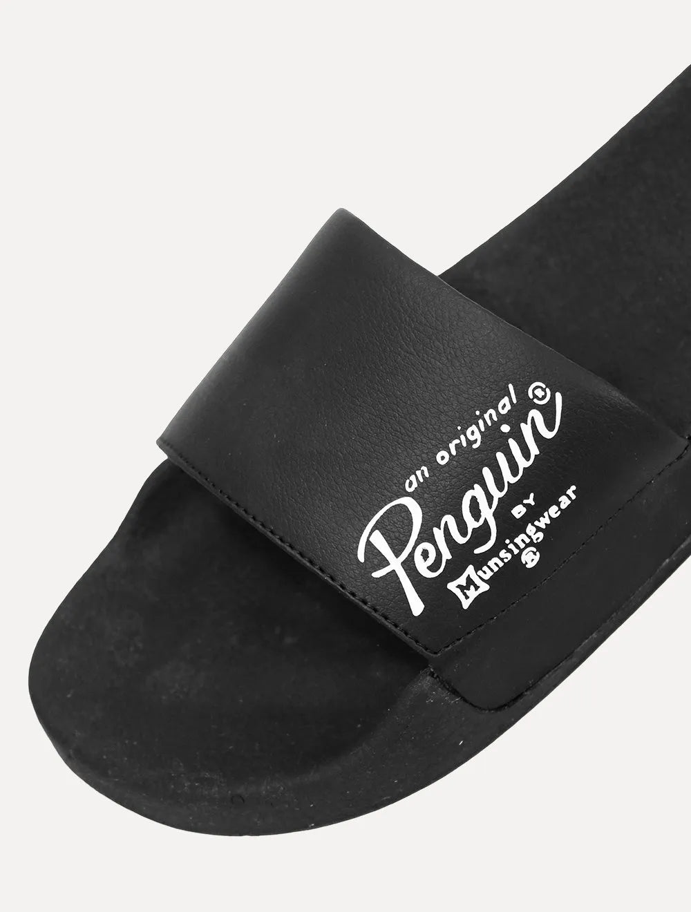 Chinelo Original Penguin Masculino Slide Lateral Lettering Preto