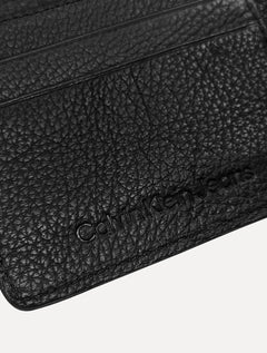 Carteira Calvin Klein Jeans Couro Média CKJ Floater Queima Preta
