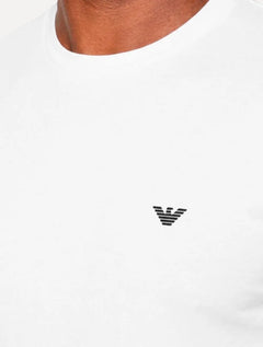 Kit Camisetas Empório Armani Masculina C-Neck Printed Logo Preta e Branca