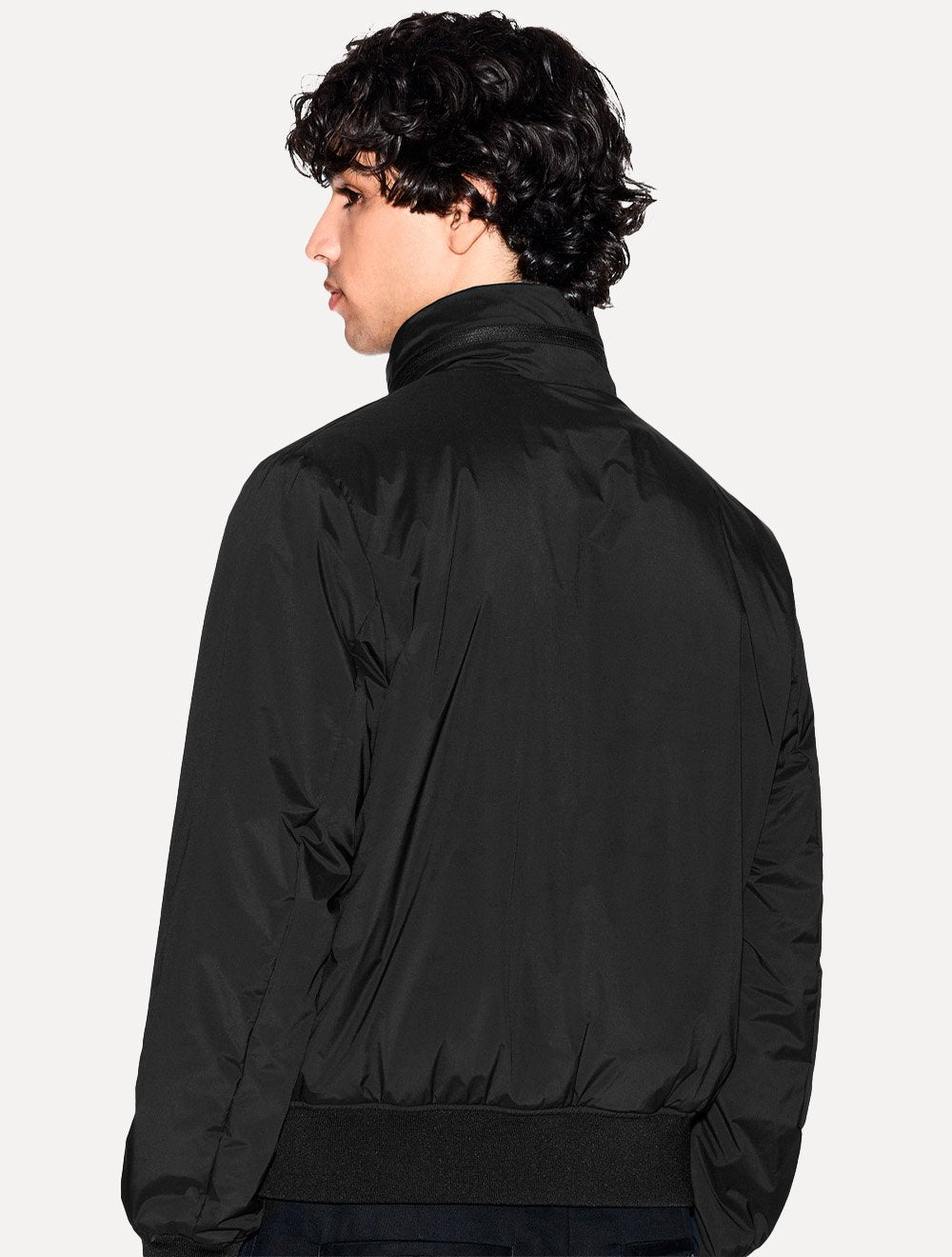 Jaqueta Armani Exchange Masculina Nylon Elástico Preta