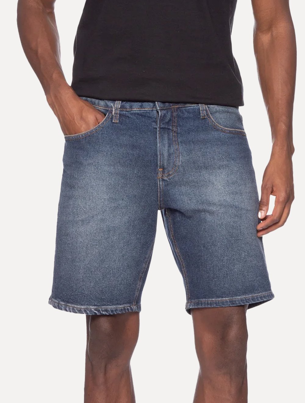 Bermuda Calvin Klein Jeans Masculina Carnaby 9'5 Pockets Azul Marinho