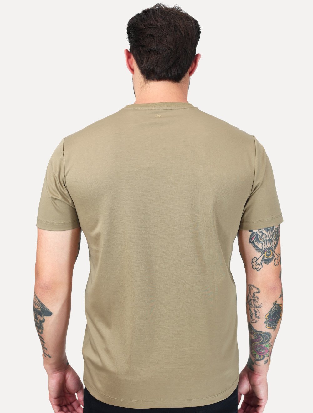 Camiseta Aramis Masculina Mercerizedo Interlock Caqui
