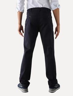 Calça Lacoste Masculina Sarja Chino Slim Fit New Classic Azul Escuro
