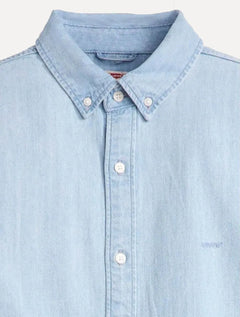 Camisa Levis Masculina Relaxed Oxford Authentic Button Down Azul Claro