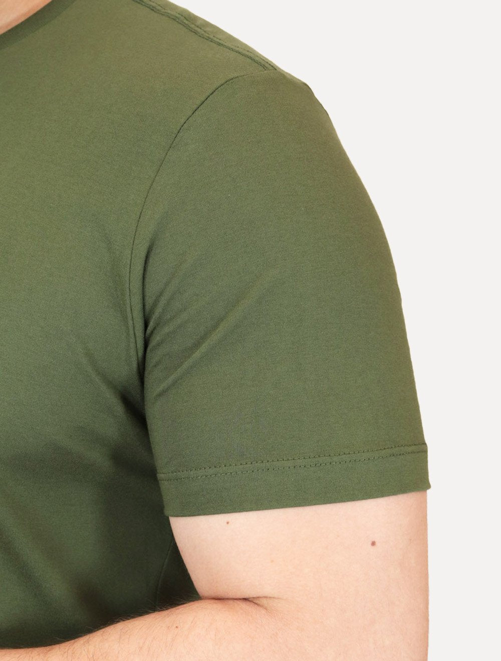 Camiseta Aramis Masculina Basic Lisa Mono Icon Verde Militar