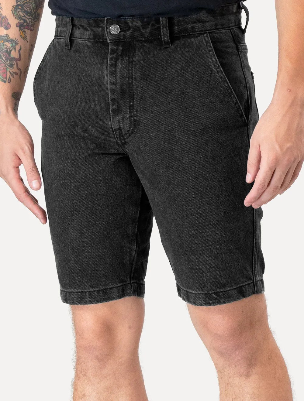 Bermuda Lacoste Jeans Masculina Essential Cotton Preta