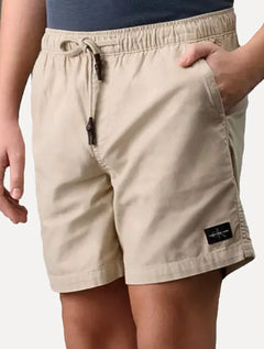 Bermuda Calvin Klein Infantil Color Curta Paper TAG CK Caqui Claro