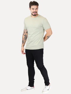 Camiseta King & Joe Masculina Good Day Logo Peito Verde Claro