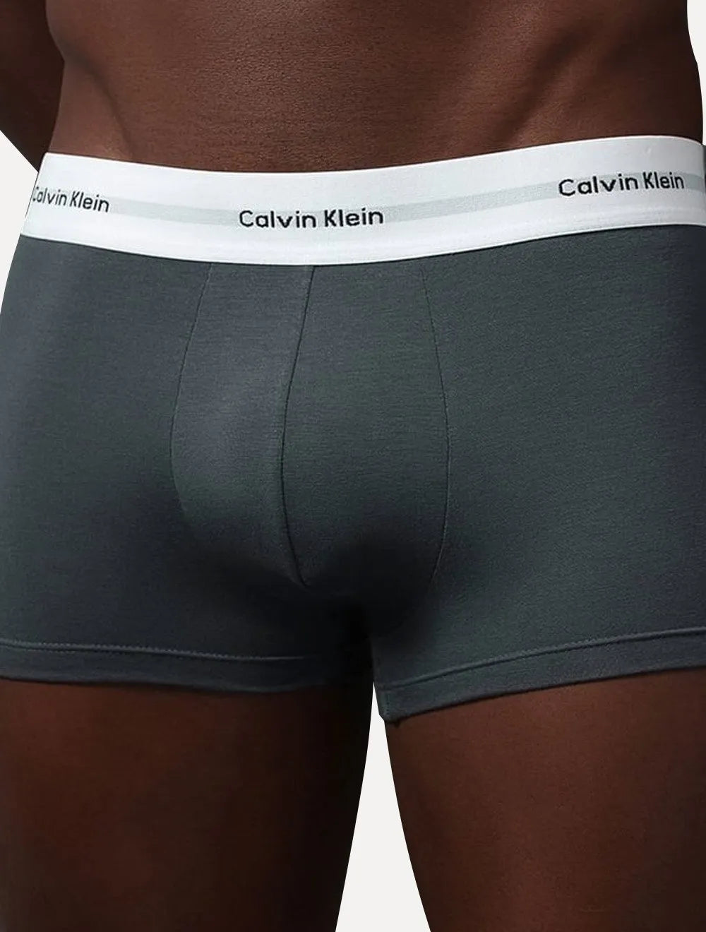 Cueca Calvin Klein Underwear Trunk Modal Modern Logo Grafite 1UN