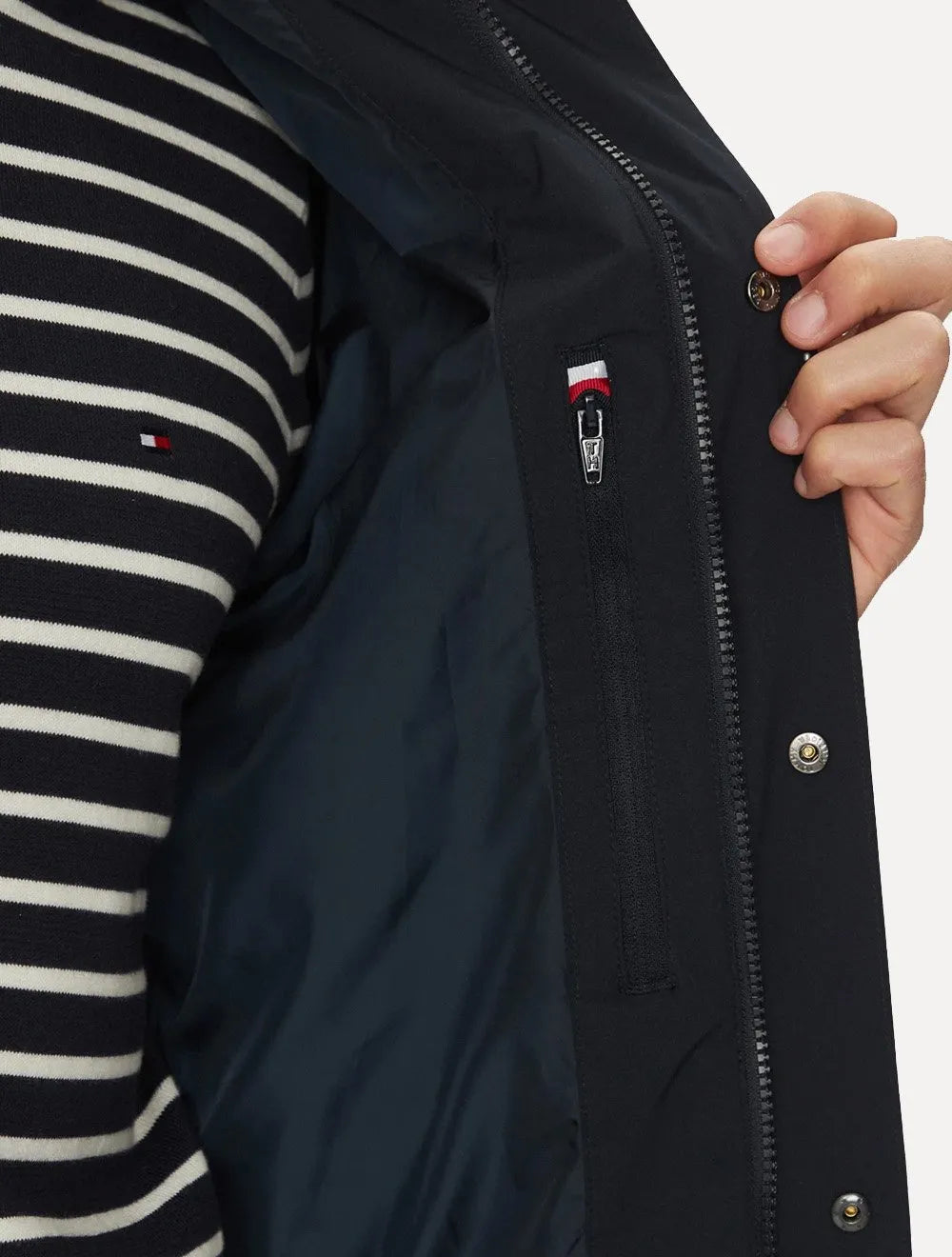 Jaqueta Tommy Hilfiger Masculina Tech Lightweight Bomber Azul Marinho