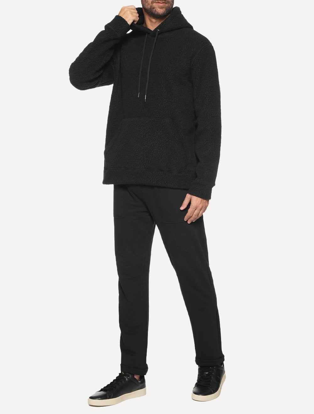 Blusa Reserva Masculina Hoodie Sherpa Preta