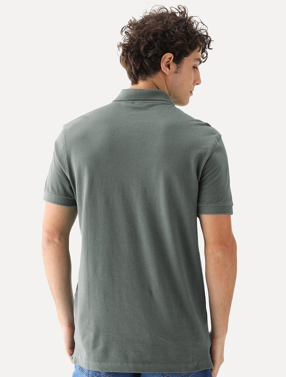 Polo Aramis Masculina Basic Piquet Dark Logo Grafite