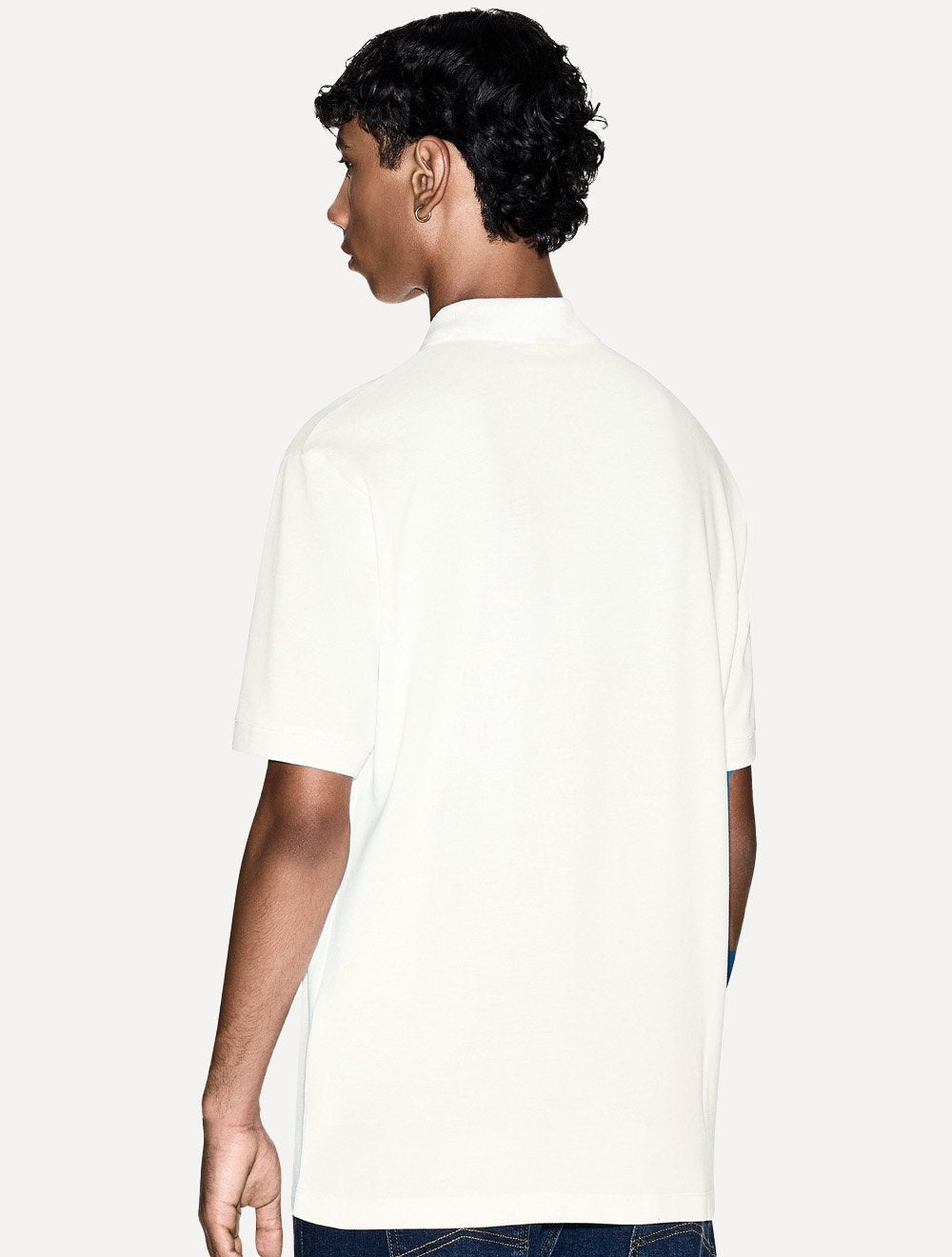 Polo Armani Exchange Regular Fit Light Logo Milano Off White
