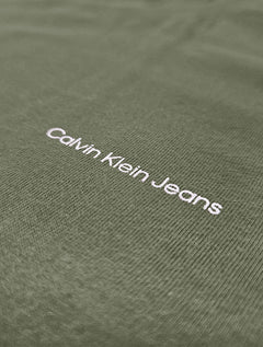Camiseta Calvin Klein Jeans Masculina Light New Logo Verde Militar