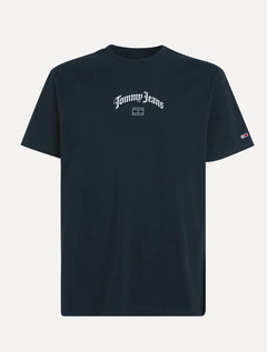 Camiseta Tommy Jeans Masculina Regular Grunge Arch Azul Marinho