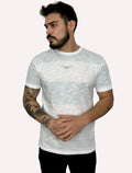 Camiseta John John Masculina Regular Noise Block Branca/Cinza
