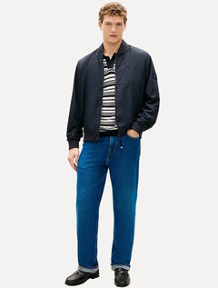 Jaqueta Tommy Hilfiger Branded Rubber Bomber Azul Marinho