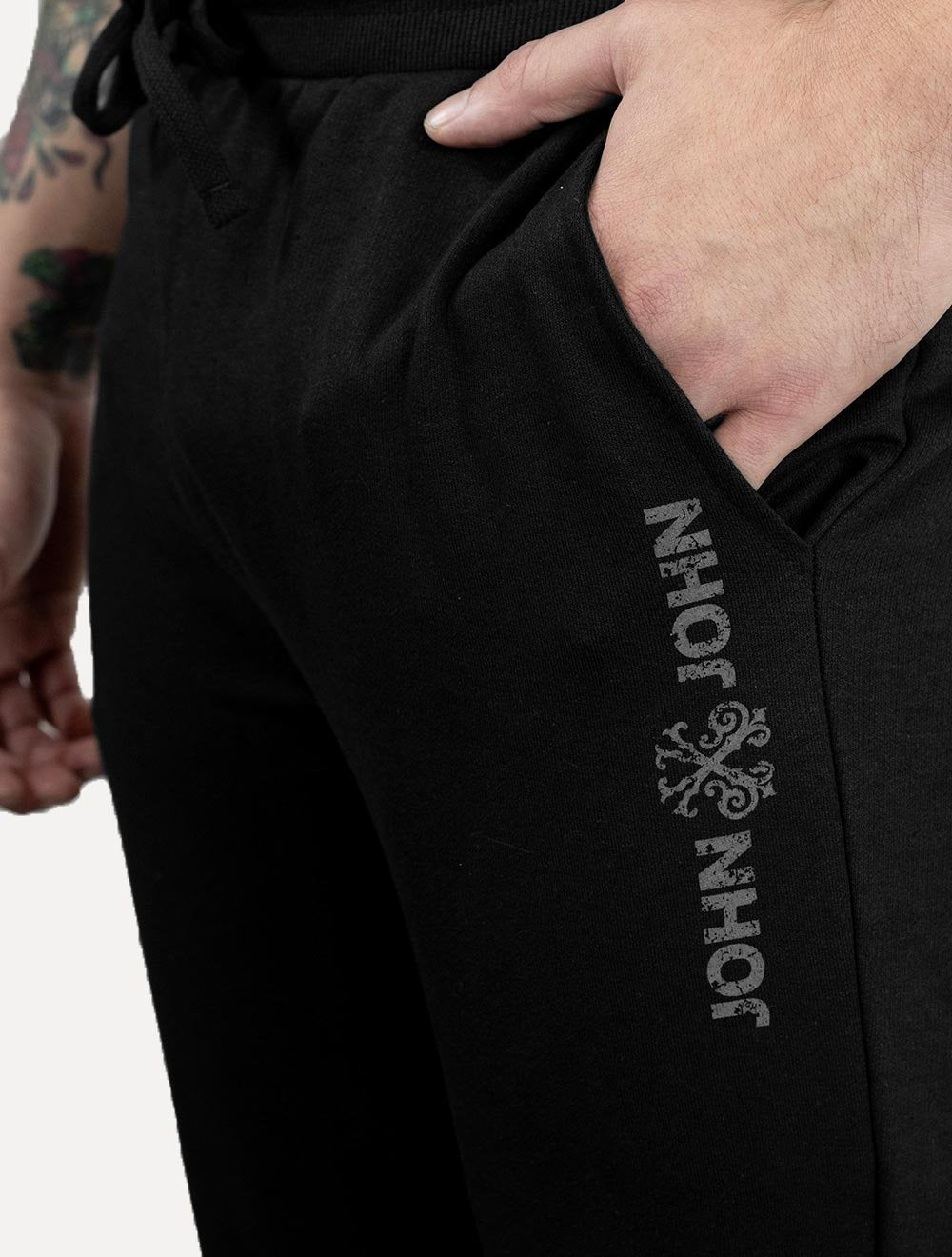 Calça John John Moletom Masculina New Basic Rusty Preta