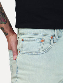 Bermuda Levis Jeans Masculina 412 Slim Shorts Stretch Verde Claro