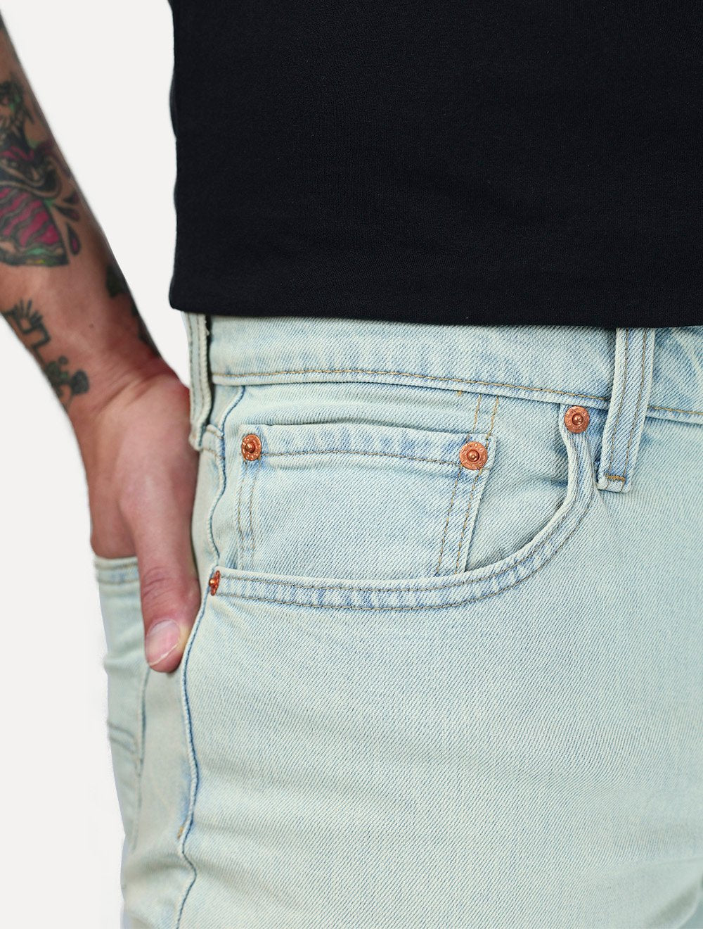 Bermuda Levis Jeans Masculina 412 Slim Shorts Stretch Verde Claro