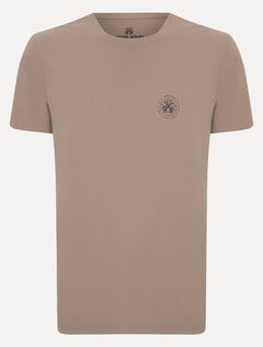 Camiseta John John Masculina Regular Fit Brand Cáqui Médio